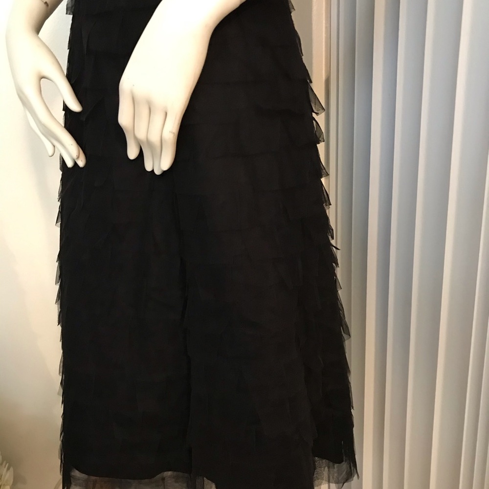 BCBG Maxazria black tulle layered Designer Dress - Picture 11 of 15